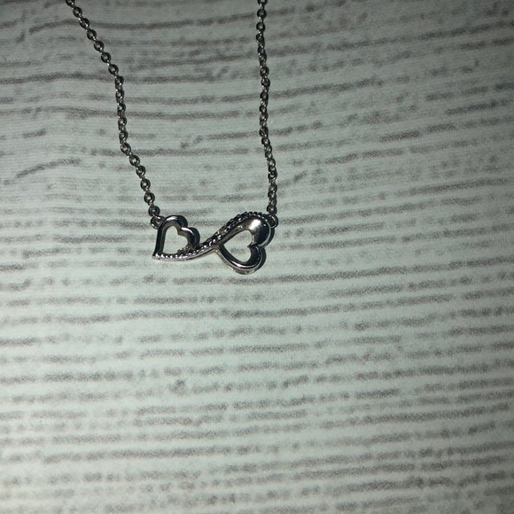 Sterling Silver Infinity Heart Necklace - Picture 3 of 6